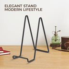 Large Plate Holder Display Stand - 10 inch Tall Plate Stands for Display - Metal Picture Frame Stand - Big, alternate view 6