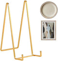 Large Plate Holder Display Stand - 10 inch Tall Plate Stands for Display - Metal Picture Frame Stand - Big