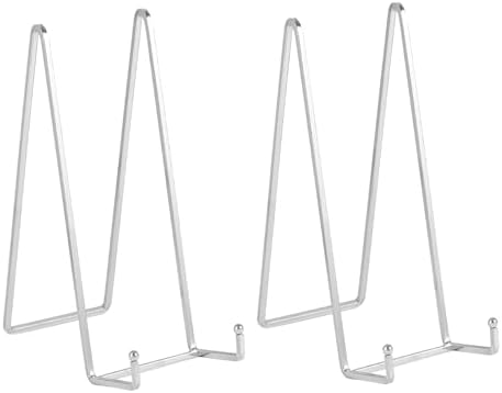 Large Plate Holder Display Stand - 12 inch Super Tall Big Plate Stands for Heavy Duty Display - Metal Picture