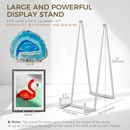 Large Plate Holder Display Stand - 12 inch Super Tall Big Plate Stands for Heavy Duty Display - Metal Picture, alternate view