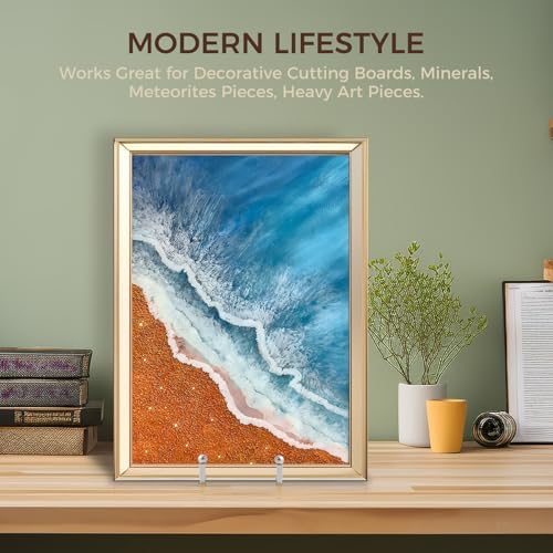 Large Plate Holder Display Stand - 12 inch Super Tall Big Plate Stands for Heavy Duty Display - Metal Picture, alternate view