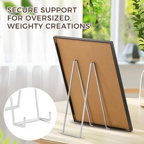 Large Plate Holder Display Stand - 12 inch Super Tall Big Plate Stands for Heavy Duty Display - Metal Picture, alternate view