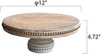 Large Round Wood Risers for Display, 11.75" Decorative Rustic Farmhouse Cake Stand Pedestal Tray for Home and, alternate view