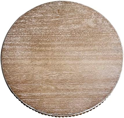 Large Round Wood Risers for Display, 11.75" Decorative Rustic Farmhouse Cake Stand Pedestal Tray for Home and, alternate view