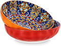 Large Serving Bowls, 78 Oz Extra Large Salad Bowls Set of 2, Bohemian Decorative Bowls for Salad, Fruit, Pasta