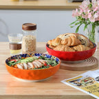 Large Serving Bowls, 78 Oz Extra Large Salad Bowls Set of 2, Bohemian Decorative Bowls for Salad, Fruit, Pasta, alternate