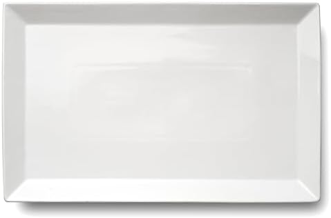 Large Serving Platter, 18.5" x 11.5" White Porcelain Serving Tray in 18.5" x 11.5", 1Pack in White, alternate view 4