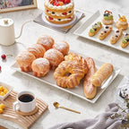 Large Serving Platter, 18.5" x 11.5" White Porcelain Serving Tray in 18.5" x 11.5", 1Pack in White, alternate view 6