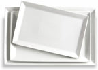 Large Serving Platters, 16/14/12 Inch White Serving Trays Set, Rectangular Porcelain Plates for Party, Wedding