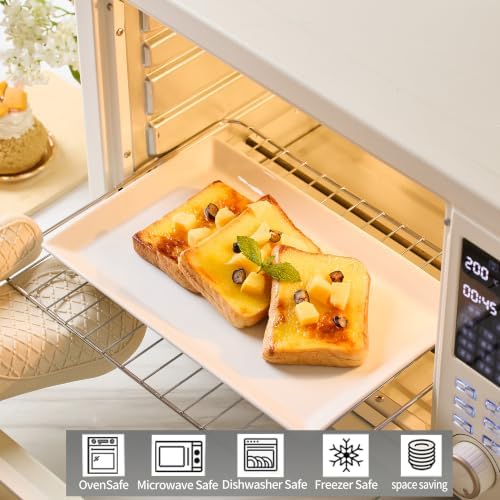 Large Serving Platters, 16/14/12 Inch White Serving Trays Set, Rectangular Porcelain Plates for Party, Wedding, alternate