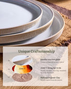 Large Serving Platters Set of 3 Sizes - Oval, Cappuccino White in 16 inch in Cappuccino White, alternate view 4