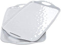 Large Serving Trays with Handles, 19" x 12" Melamine Serving Platters for Food, Turkey, Set of 2 Rectangular