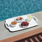Large Serving Trays with Handles, 19" x 12" Melamine Serving Platters for Food, Turkey, Set of 2 Rectangular, alternate view