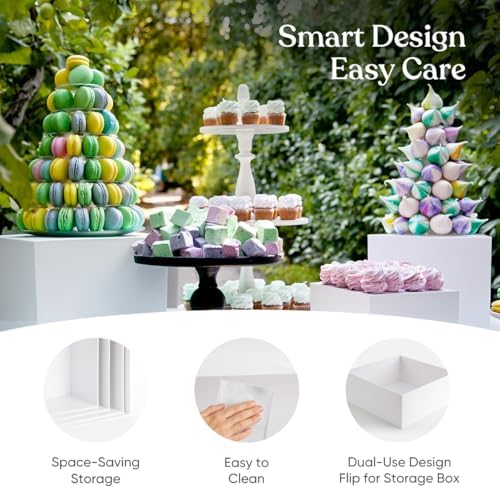 Large Size Acrylic Cube Display Nesting Risers, 13.8" Extra Large Buffet Risers, Food Risers for Buffet Table, alternate view