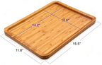 Large Size Bamboo Serving Tray, Rectangular, 15.5 x 11.8 x 0.8 Inches in 15.5 x 11.8 x 0.8 Inches in 15.5'' X, alternate view