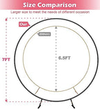 Large Wedding Arch for Ceremony 7Ft, Circle Arch for Party, Black in Black, alternate view 2
