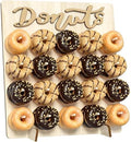 Large Wood Donut Wall Display Stand Holds 20 Donuts, 1 Pack Natural