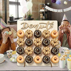 Large Wood Donut Wall Display Stand Holds 20 Donuts, 1 Pack Natural, alternate view 2