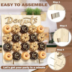 Large Wood Donut Wall Display Stand Holds 20 Donuts, 1 Pack Natural, alternate view 4