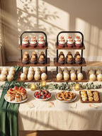 Large Wooden Cupcake Stand, 3 Tier Cupcake Tower Stand for 50 Cupcakes, Dessert Stand Display for Party, alternate view 2