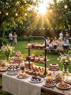 Large Wooden Cupcake Stand, Cupcake Tower Stand for 50 Cupcakes, 3 Tiered Wooden Serving Trays Stand, Soporte, alternate view