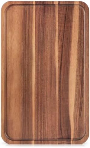 Large Wooden Tray and Platter, Large Charcuterie Boards, 16"x10" in 16" x 10" in Acacia Wood