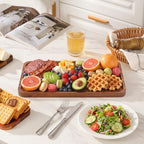 Large Wooden Tray and Platter, Large Charcuterie Boards, 16"x10" in 16" x 10" in Acacia Wood, alternate view 6