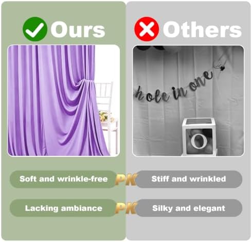 Lavender Backdrop Curtain - 20x10FT Back Drop Curtains for Parties Wrinkle-Free Soft Polyester Backdrop Wedding, alternate