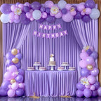 Lavender Backdrop Curtain 32 x 10ft for Photo Background Wrinkle Free Drape in W4' x H10'(8 panels) in Lavender, alternate