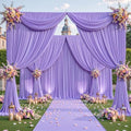 Lavender Backdrop Curtain 40 x 10ft for Photo Background Wrinkle Free Drape in W4' x H10'(10 panels) in Lavender