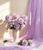 Lavender Faux Foam Roses with Stems DIY Home Decor(25Pcs) in Lavender, alternate view 2