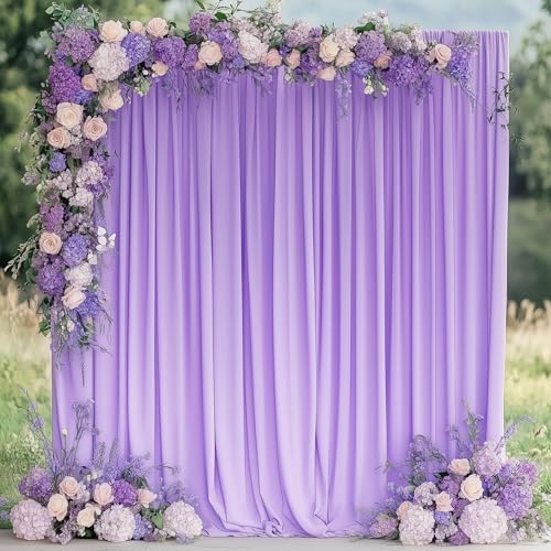 Lavender Purple Backdrop Curtain for Parties Backdrop Drape 10x10FT in 10FTx10FT in Lavender Purple
