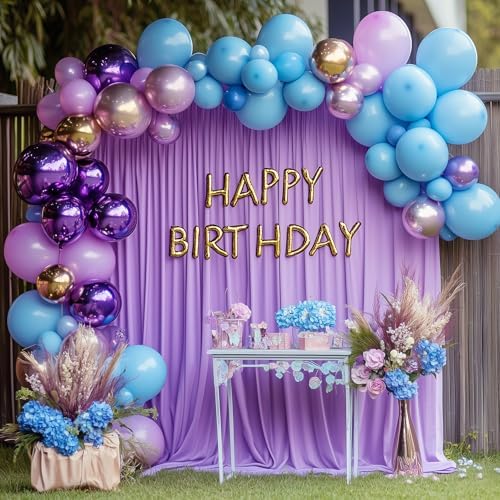 Lavender Purple Backdrop Curtain for Parties Backdrop Drape 10x10FT in 10FTx10FT in Lavender Purple, alternate view 5