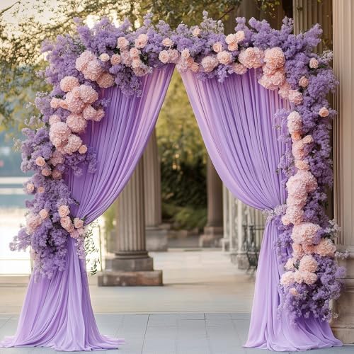 Lavender Purple Backdrop Curtain for Parties Backdrop Drape 10x8FT in 10FTx8FT in Lavender Purple, alternate view 4
