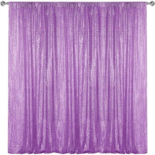 Lavender Purple Sequin Backdrop Curtain 10FTx10FT Glitter Lavender Purple Background Drapes Sparkle Photography
