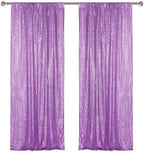 Lavender Purple Sequin Backdrop Curtain 2 Panels 2FTx8FT Glitter Lavender Background Drapes Sparkle Photography