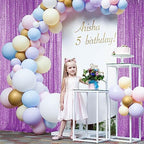 Lavender Purple Sequin Backdrop Curtain 2 Panels 2FTx8FT Glitter Lavender Background Drapes Sparkle Photography, alternate