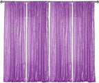 Lavender Purple Sequin Backdrop Curtain 4 Panels 2FTx8FT Glitter Lavender Background Drapes Sparkle Photography