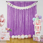 Lavender Purple Sequin Backdrop Curtain 4FTx8FT Glitter Lavender Purple Background Drapes Sparkle Photography, alternate view