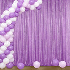 Lavender Purple Sequin Backdrop Curtain 4FTx8FT Glitter Lavender Purple Background Drapes Sparkle Photography