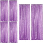 Lavender Purple Sequin Backdrop Curtain 6 Panels 2FTx8FT Glitter Lavender Purple Background Drapes Sparkle