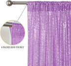 Lavender Purple Sequin Backdrop Curtain 7FTx7FT Glitter Lavender Purple Background Drapes Sparkle Photography, alternate view