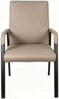 Leather Office Guest Chair, Grey, 10 Pack in Grey