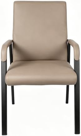 Leather Office Guest Chair, Grey, 10 Pack in Grey