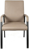 Leather Office Guest Chair, Grey, 2 Pack in Grey