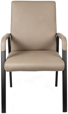 Leather Office Guest Chair, Grey, 2 Pack in Grey