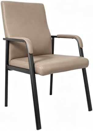 Leather Office Guest Chair, Grey, 20 Pack in Grey