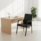Leather Office Guest Chair, Guest Conference Room Chair, 600 LBS Capacity High Back Reception Chair with Padded, alternate