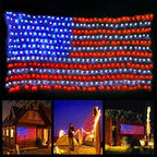LED American Flag Lights,6.5ft*3.2ft Waterproof Led Flag Net Light Outdoor for 4th of July Decorations