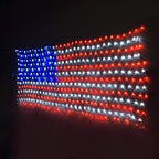 LED American Flag Lights,6.5ft*3.2ft Waterproof Led Flag Net Light Outdoor for 4th of July Decorations, alternate view 7
